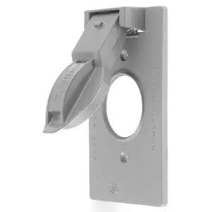 Hubbell-Raco 5155-0 1-Gang Weatherproof Single Receptacle Cover - Durable Outdoor Protection